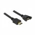 DELOCK kabel HDMI-A ženski > HDMI-A ženski za ugradnju na ploču 4K 2 m, model 85464
